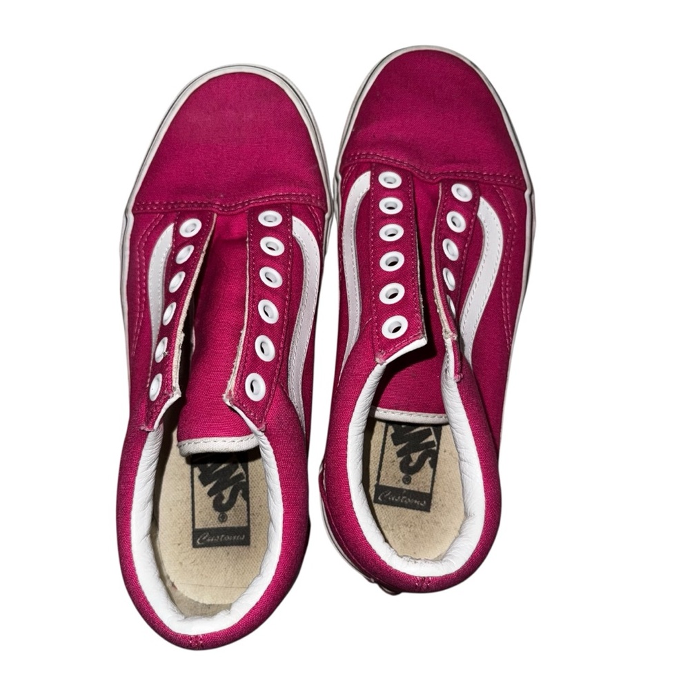 VANS YOUTH OLD SKOOL CERISE/TRUE WHITE size 5.5